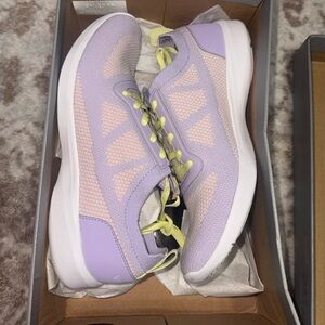 Vionic Lenora Lavender and Pastel Yellow Athletic Sneakers